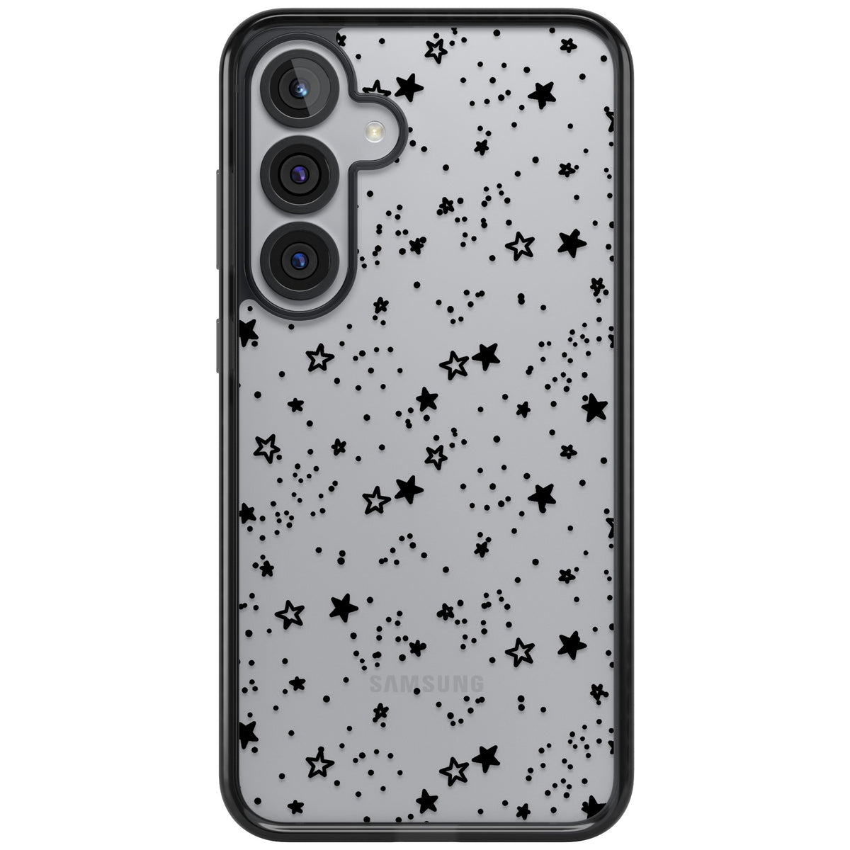 Midnight Stars Samsung S25 Plus / Samsung S26 / Samsung S26 Plus Impact Black Phone Case front
