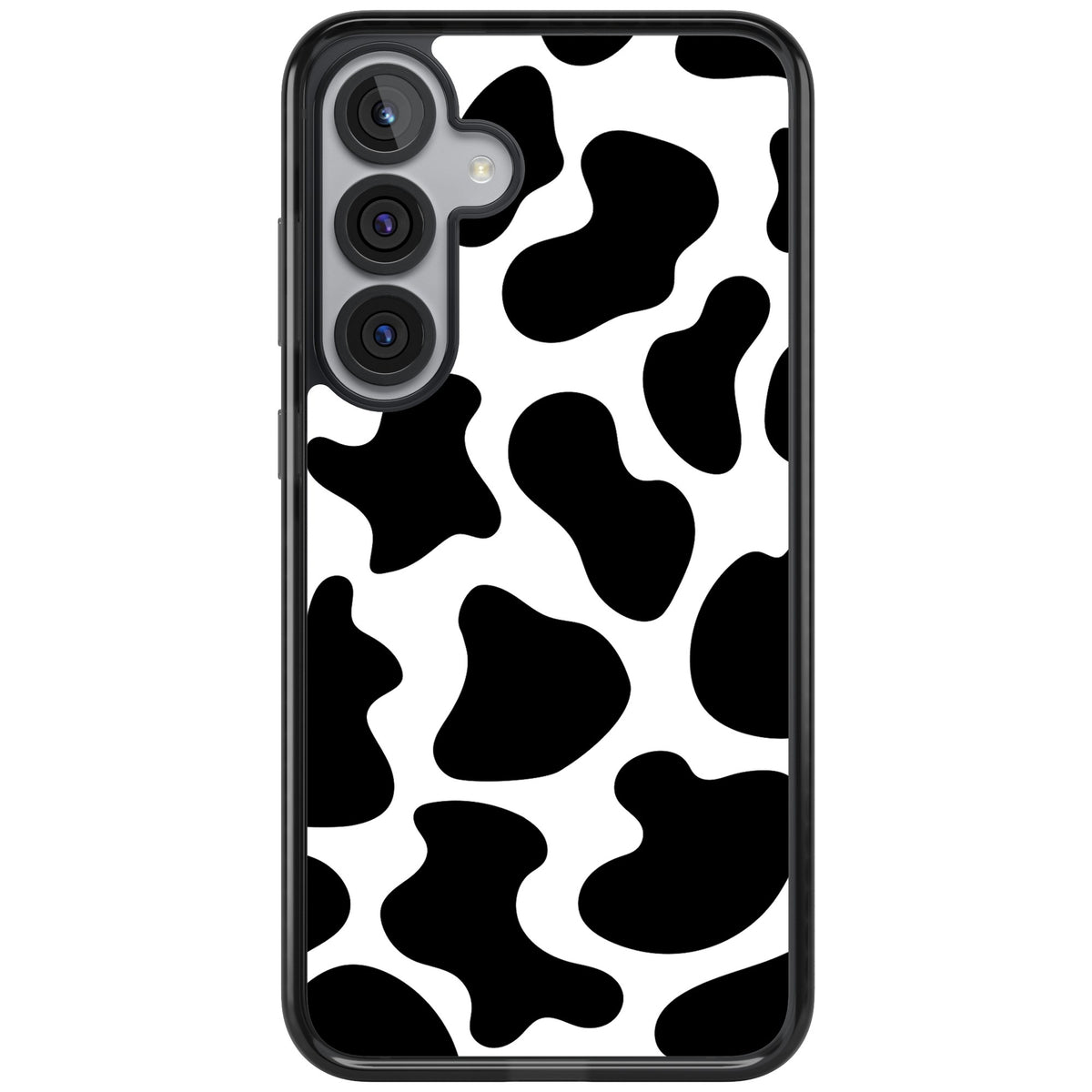 Cow Print Samsung S25 Plus / Samsung S26 / Samsung S26 Plus Impact Black Phone Case front