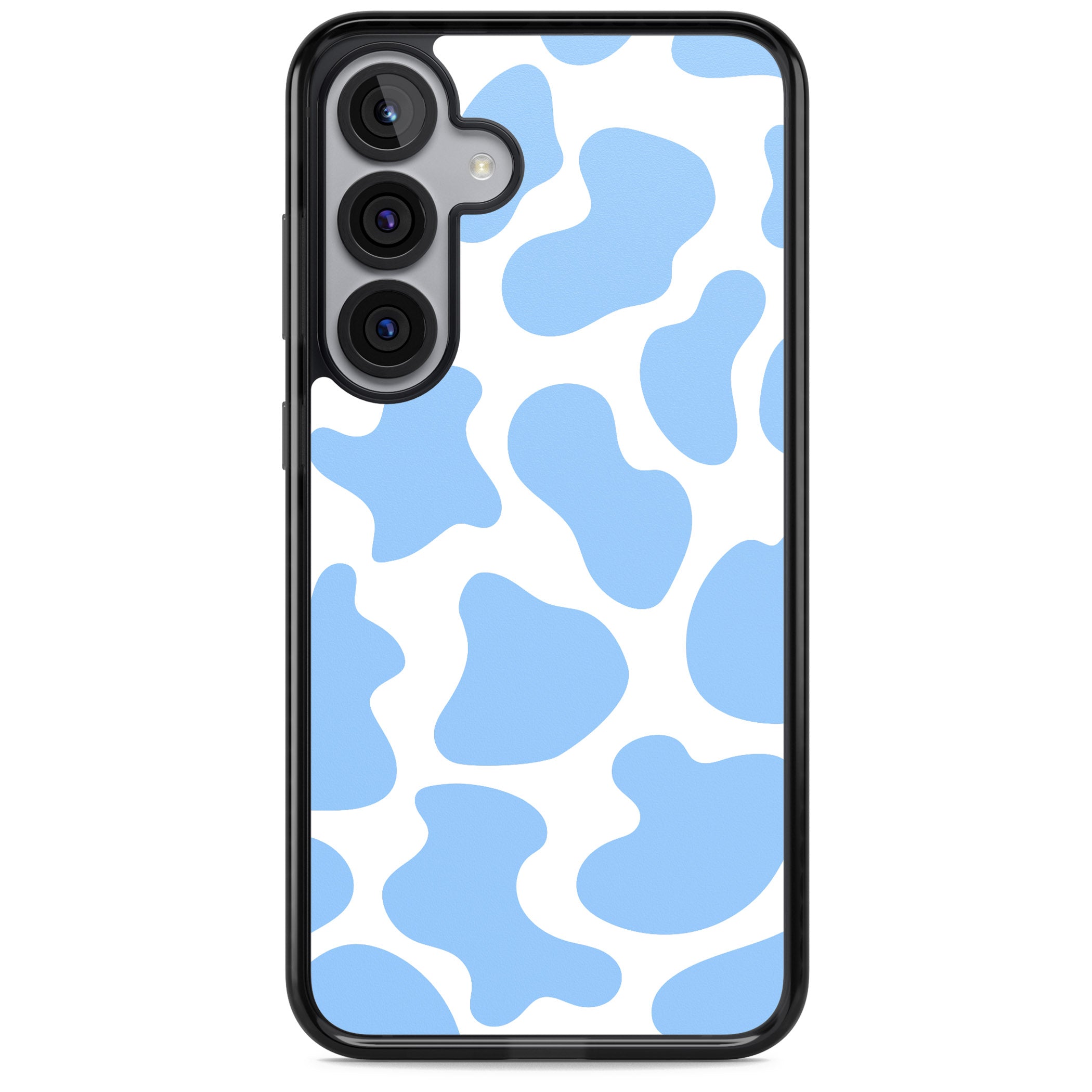 Blue And White Cow Print