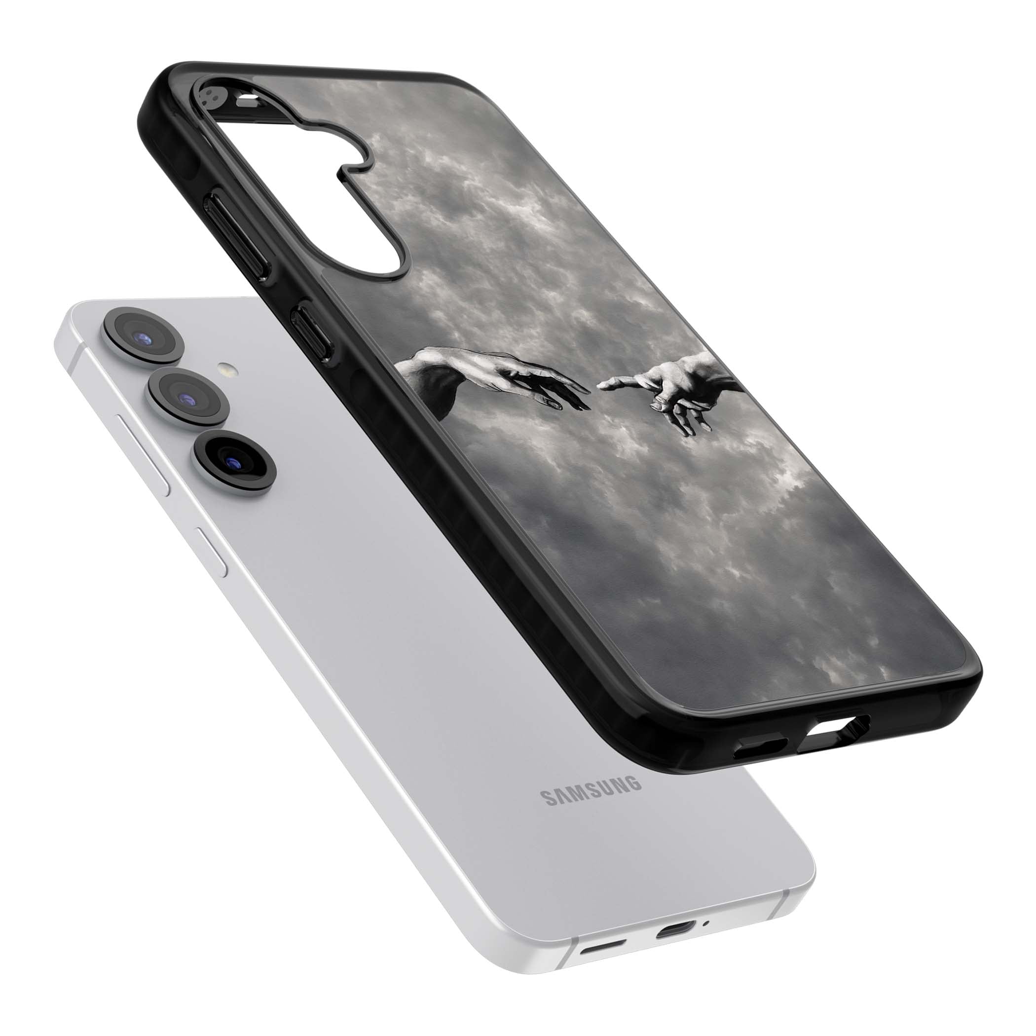 Creation art iPhone case | Black Impact case for Samsung Galaxy S25, Samsung Galaxy S25 Plus