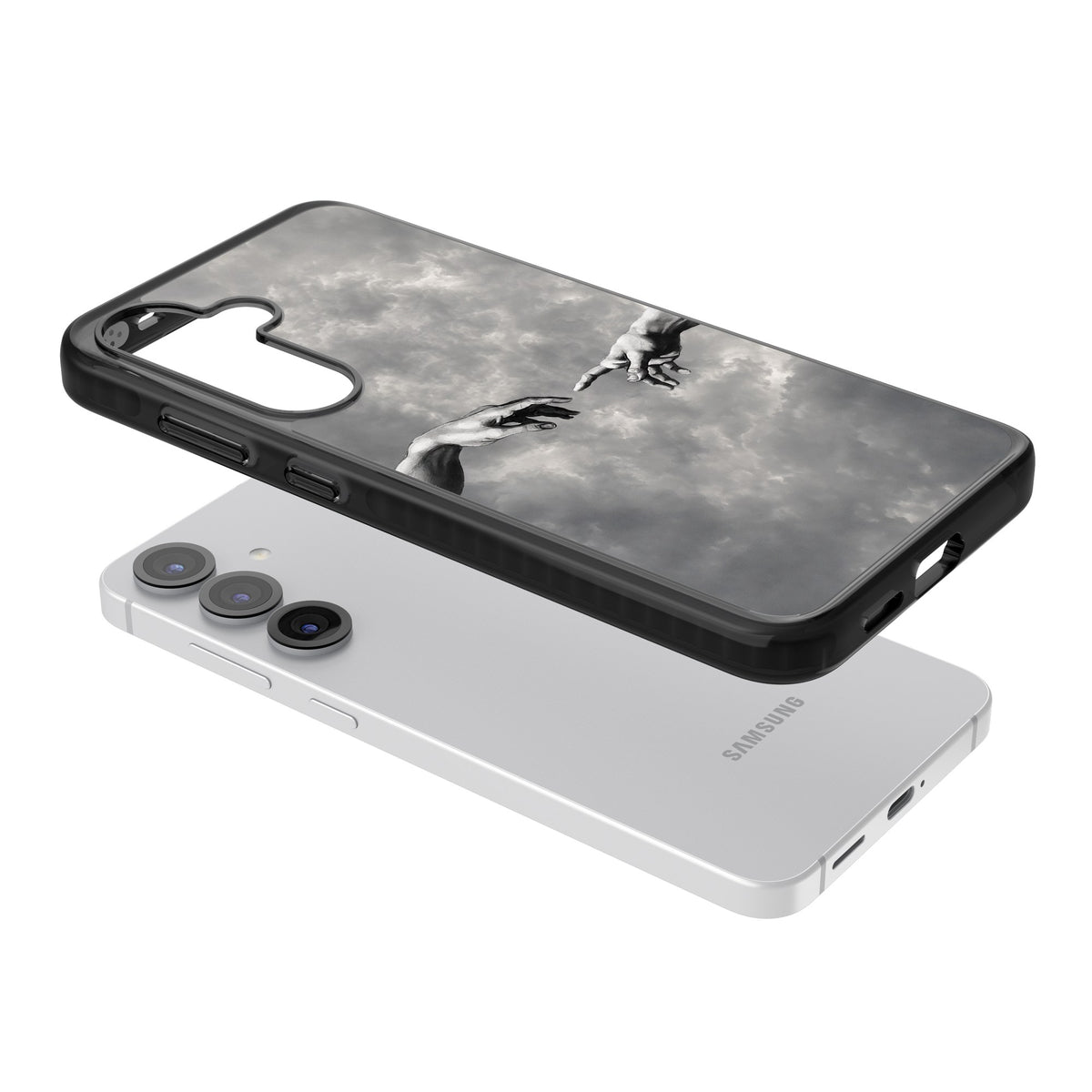 Creation Samsung S25 / Samsung S25 Plus / Samsung S26 / Samsung S26 Plus Impact Black Phone Case angled