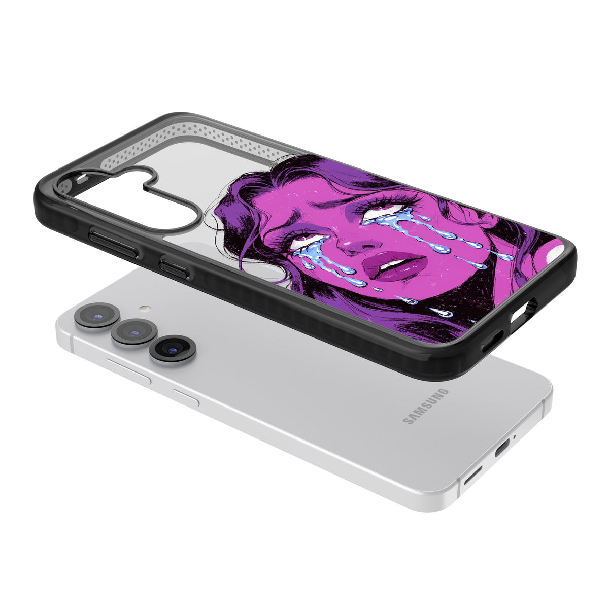 Drama Queen Samsung S25 / Samsung S25 Plus / Samsung S26 / Samsung S26 Plus Impact Black Phone Case angled