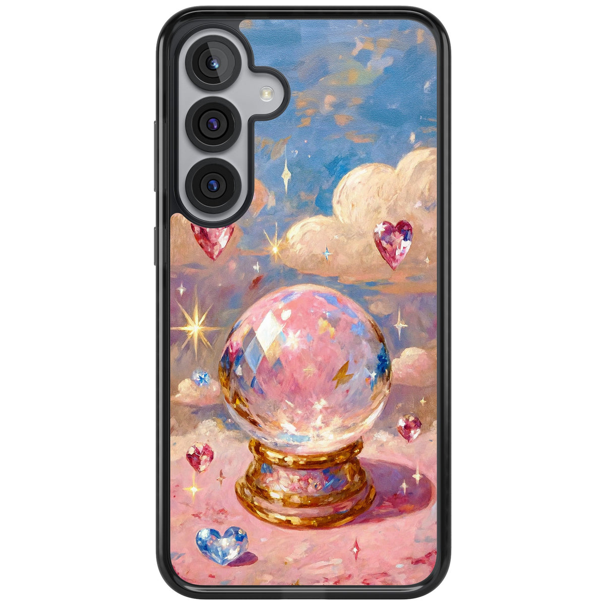 Crystal Ball Samsung S25 Plus / Samsung S26 / Samsung S26 Plus Impact Black Phone Case front