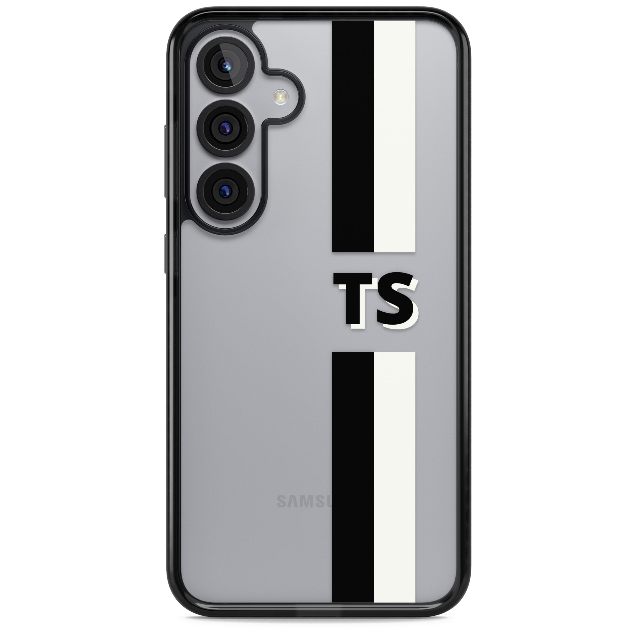 Personalised Black And White Stripe