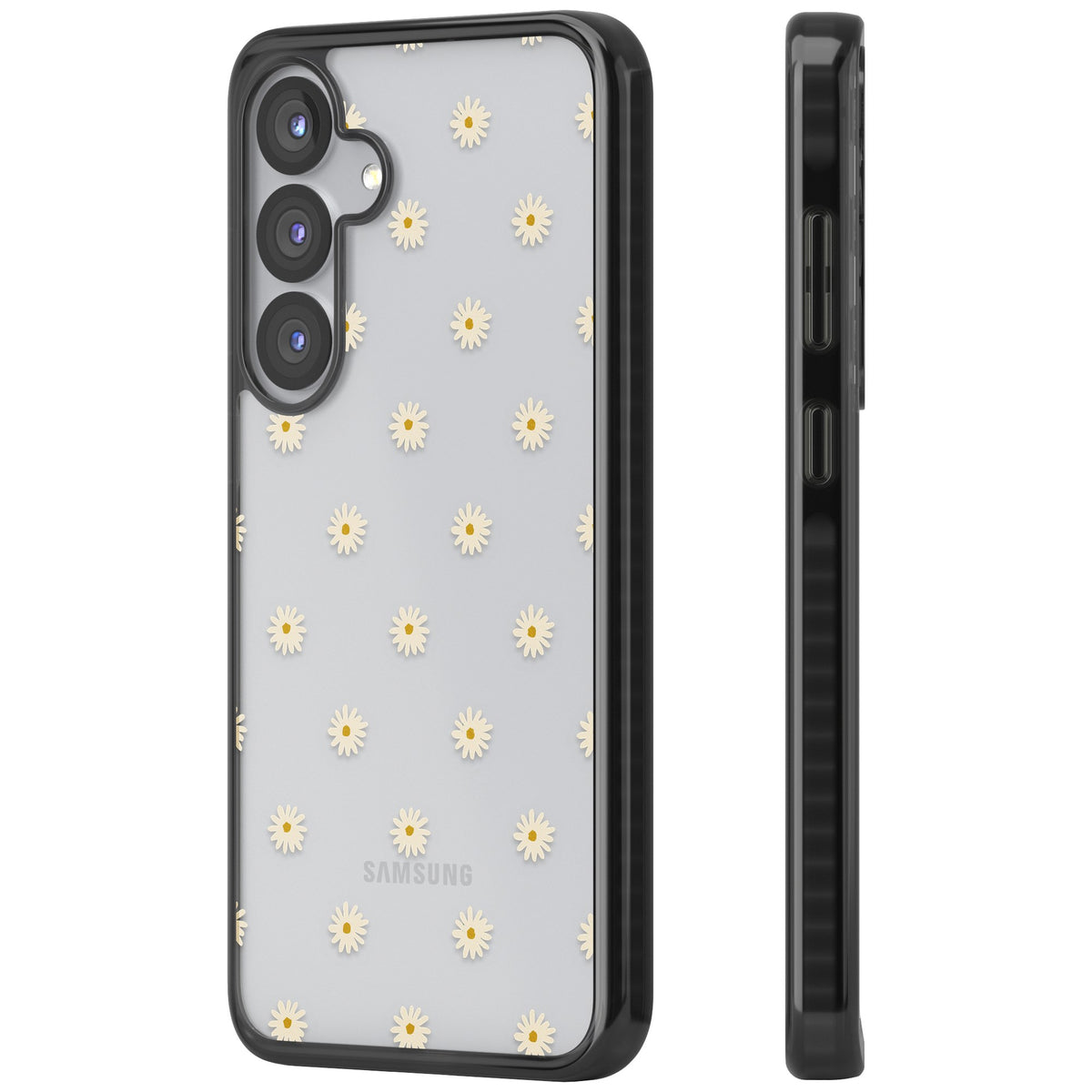 Daisy Pop Samsung S25 / Samsung S25 Plus / Samsung S26 / Samsung S26 Plus Impact Black Phone Case side
