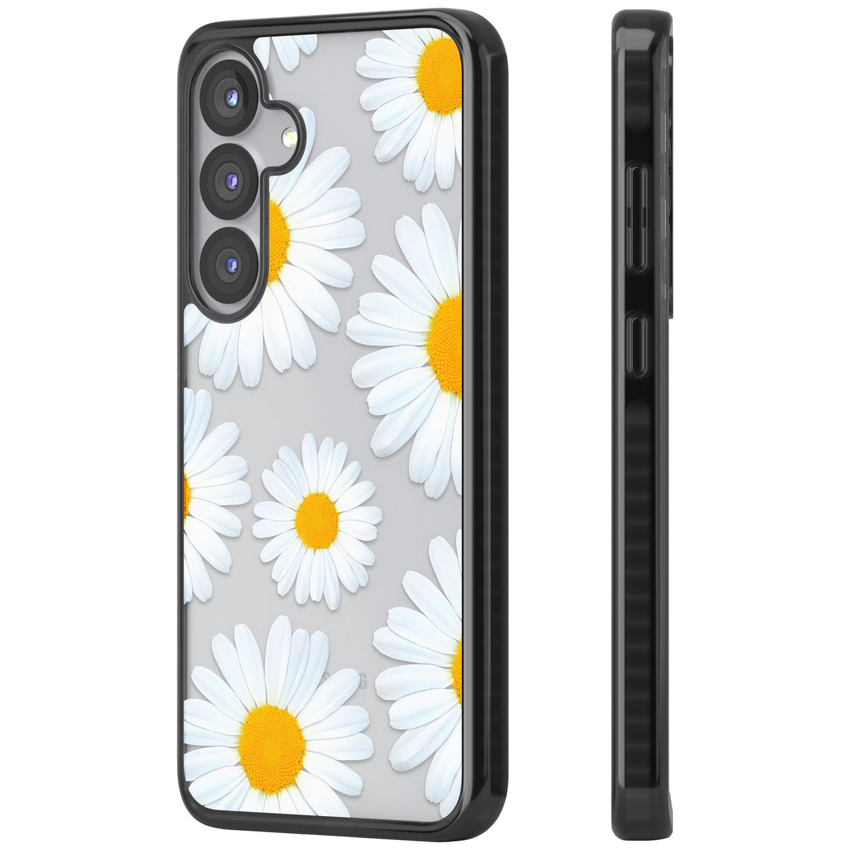 Summer Daisy Samsung S25 / Samsung S25 Plus / Samsung S26 / Samsung S26 Plus Impact Black Phone Case side