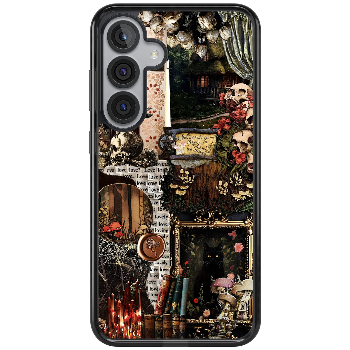 Academia Collage Samsung S25 Plus / Samsung S26 / Samsung S26 Plus Impact Black Phone Case front