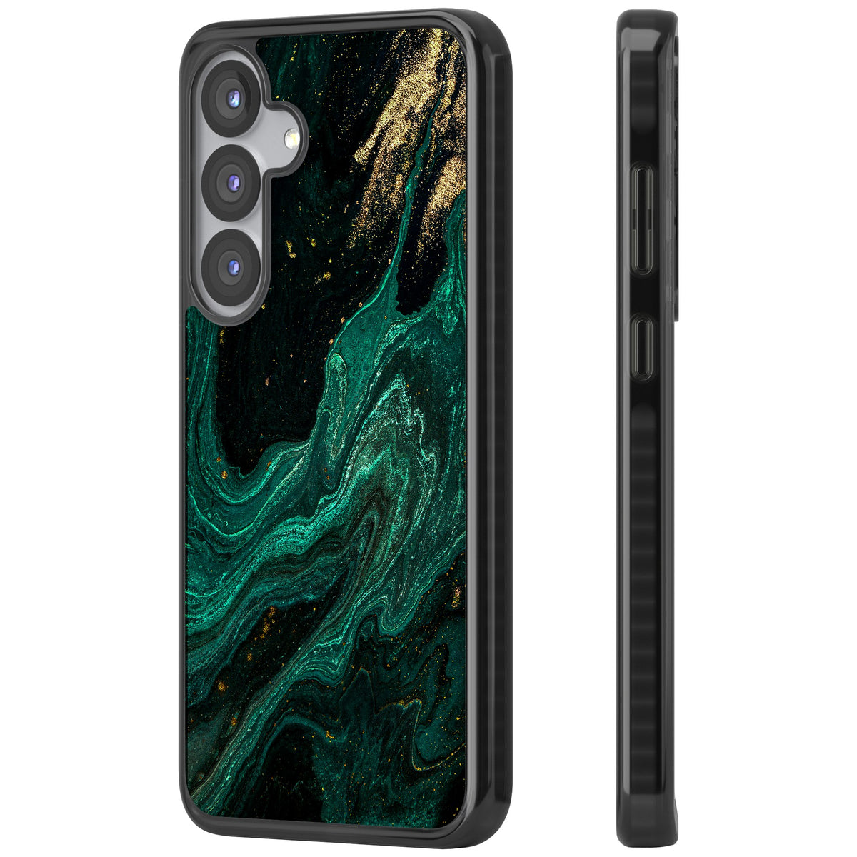 Emerald Lagoon Samsung S25 / Samsung S25 Plus / Samsung S26 / Samsung S26 Plus Impact Black Phone Case side