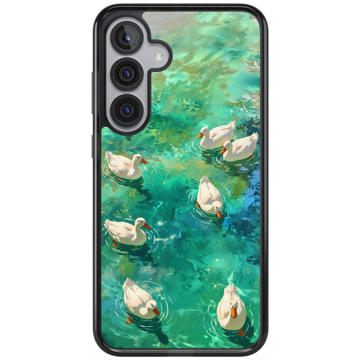Ducks In The Pond Samsung S25 Plus / Samsung S26 / Samsung S26 Plus Impact Black Phone Case front