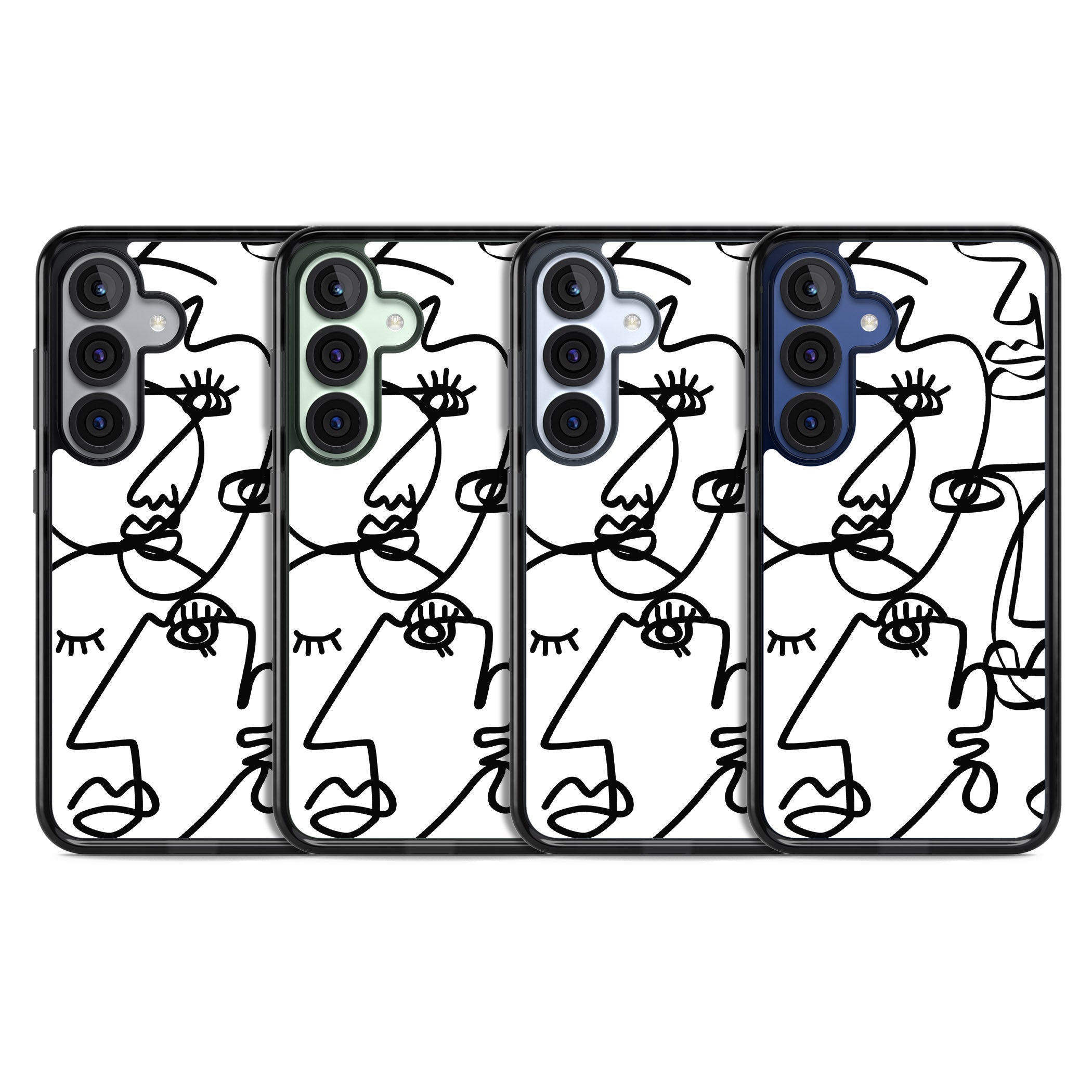 Abstract Line Art Black White