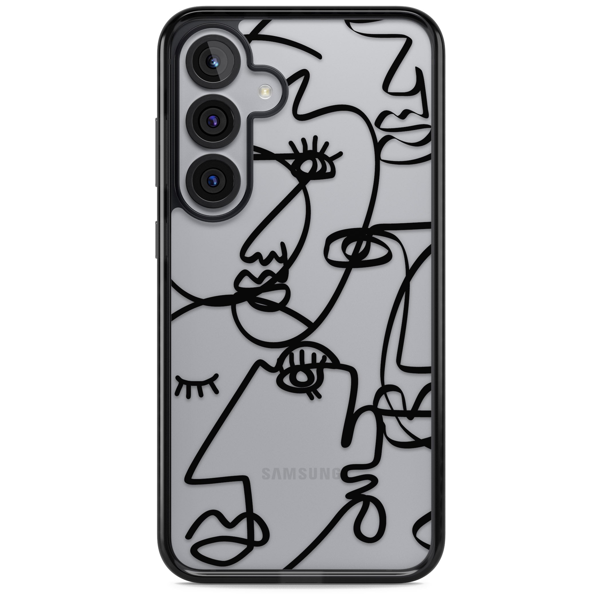 Abstract Line Art Black Clear