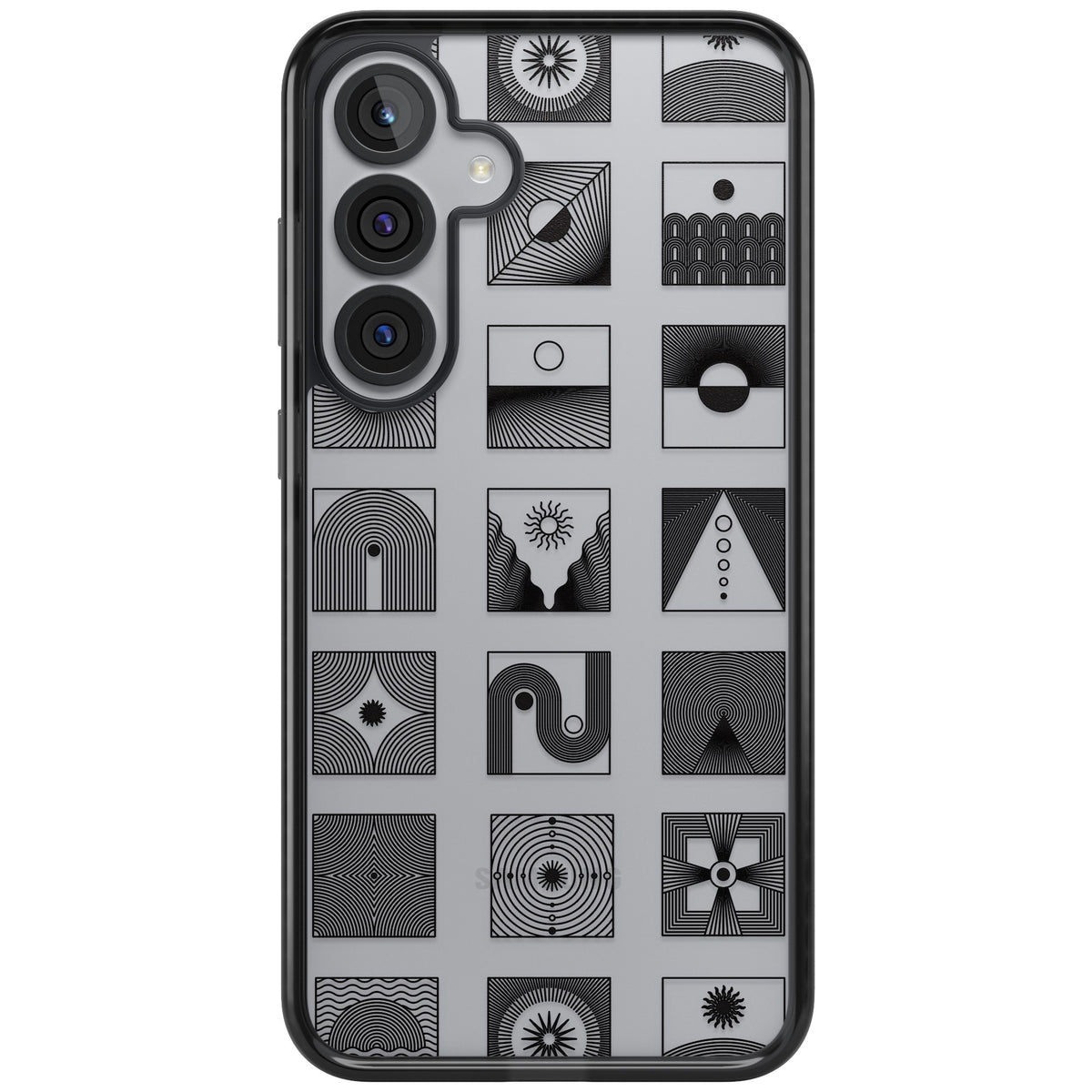 Abstract Geometric Samsung S25 Plus / Samsung S26 / Samsung S26 Plus Impact Black Phone Case front