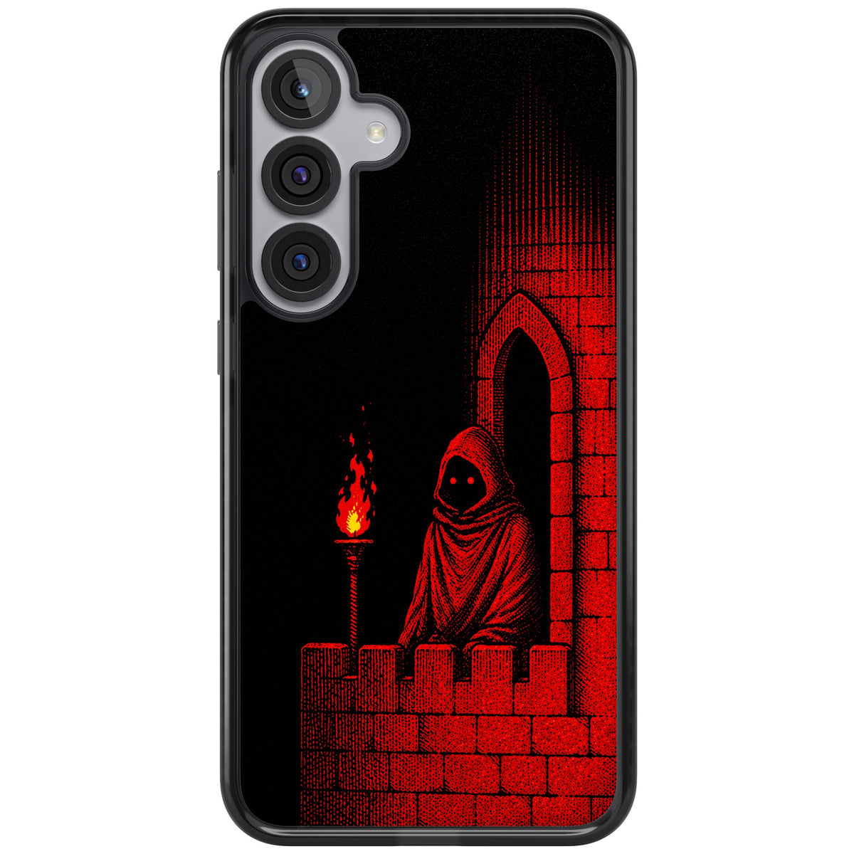 Crimson Crypt Samsung S25 Plus / Samsung S26 / Samsung S26 Plus Impact Black Phone Case front
