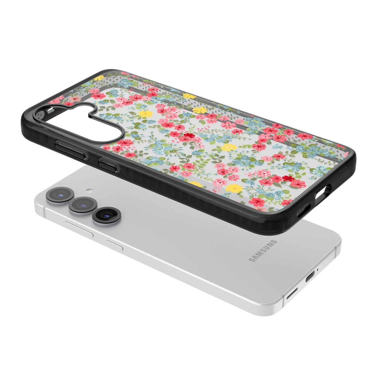 Sanremo Meadow Samsung S25 / Samsung S25 Plus / Samsung S26 / Samsung S26 Plus Impact Black Phone Case angled
