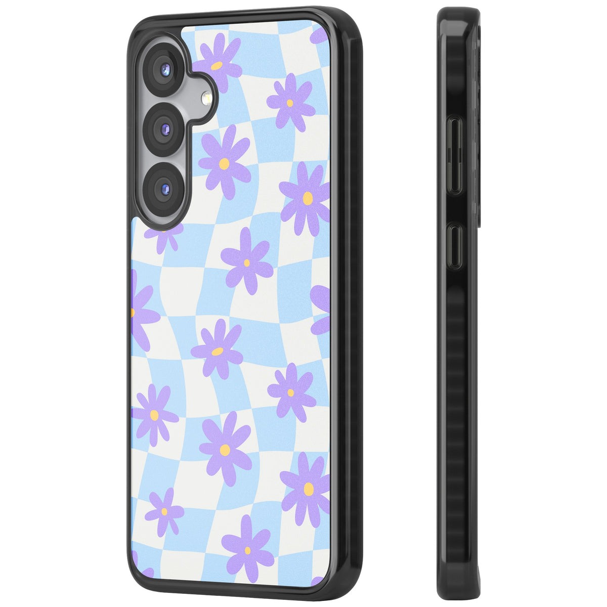 Serene Skies & Flowers Samsung S25 / Samsung S25 Plus / Samsung S26 / Samsung S26 Plus Impact Black Phone Case side