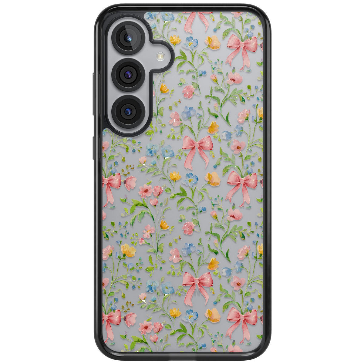 Ribbons & Wildflowers Samsung S25 Plus / Samsung S26 / Samsung S26 Plus Impact Black Phone Case front