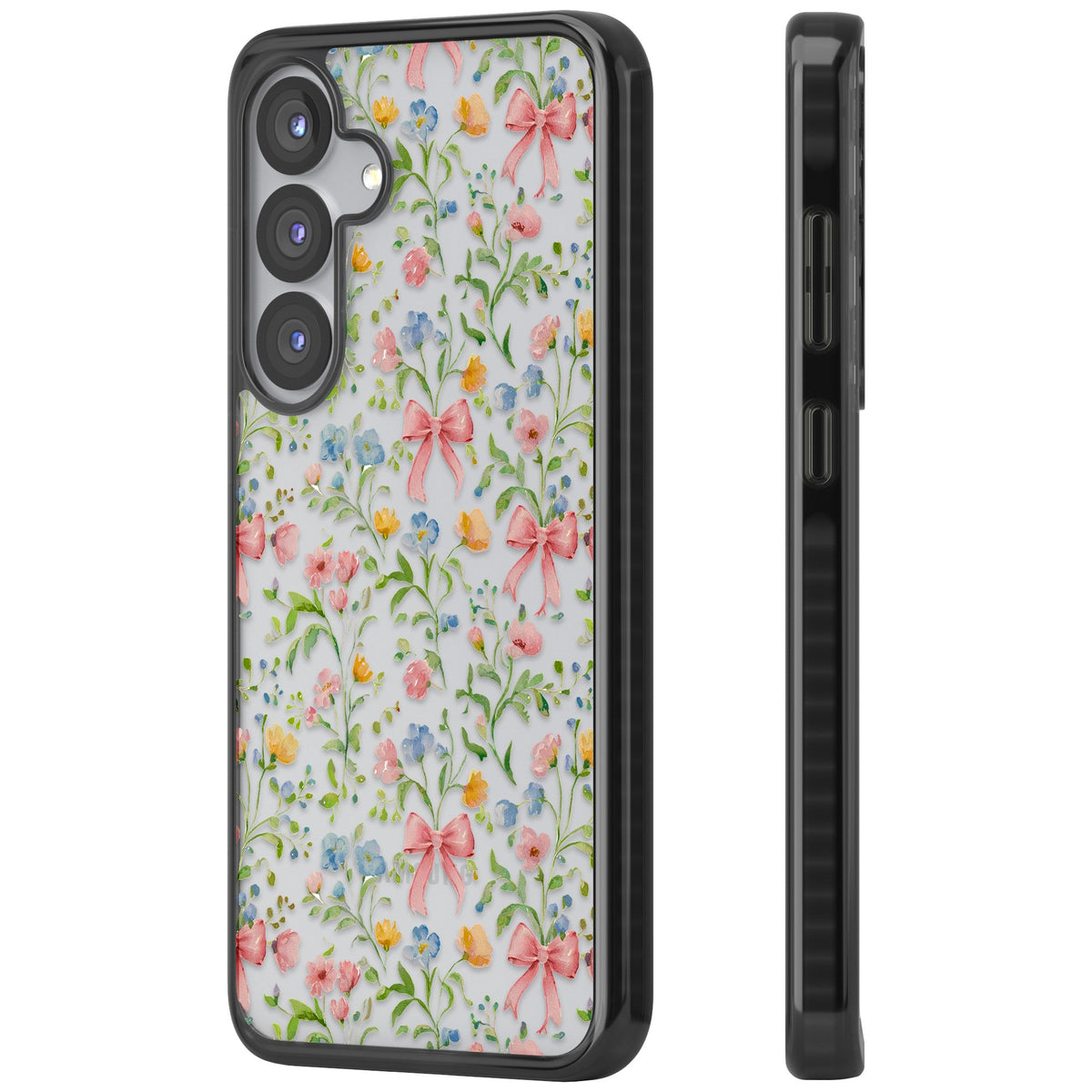 Ribbons & Wildflowers Samsung S25 / Samsung S25 Plus / Samsung S26 / Samsung S26 Plus Impact Black Phone Case side