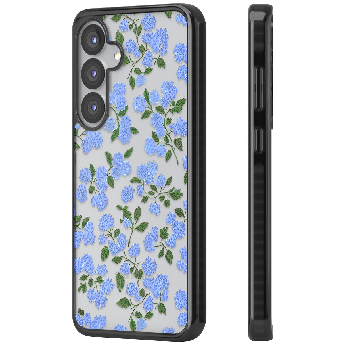 Hydrangea Dreams Samsung S25 / Samsung S25 Plus / Samsung S26 / Samsung S26 Plus Impact Black Phone Case side