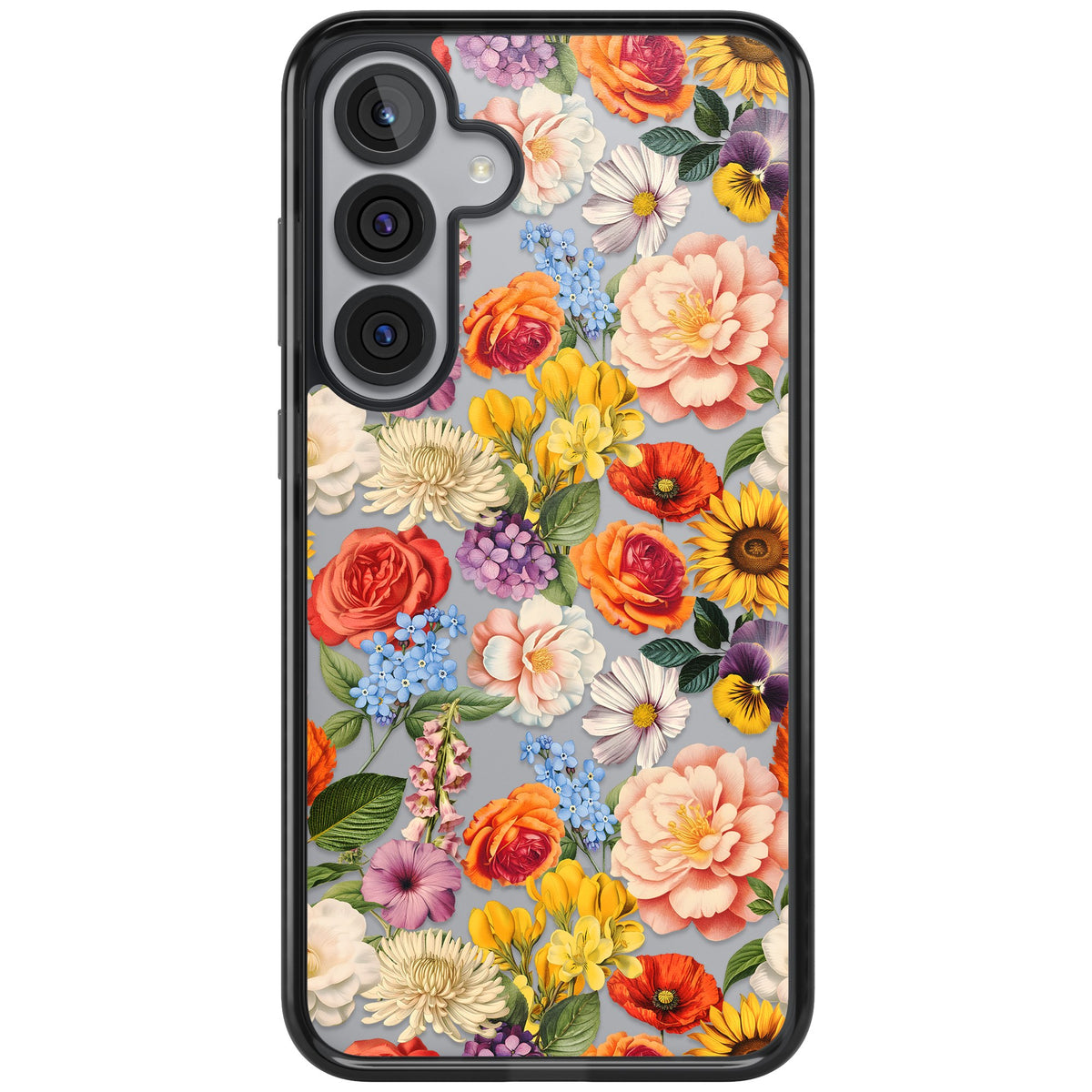 Bloom Basket Samsung S25 Plus / Samsung S26 / Samsung S26 Plus Impact Black Phone Case front