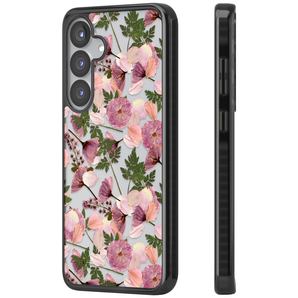 Blossom Archive Samsung S25 / Samsung S25 Plus / Samsung S26 / Samsung S26 Plus Impact Black Phone Case side