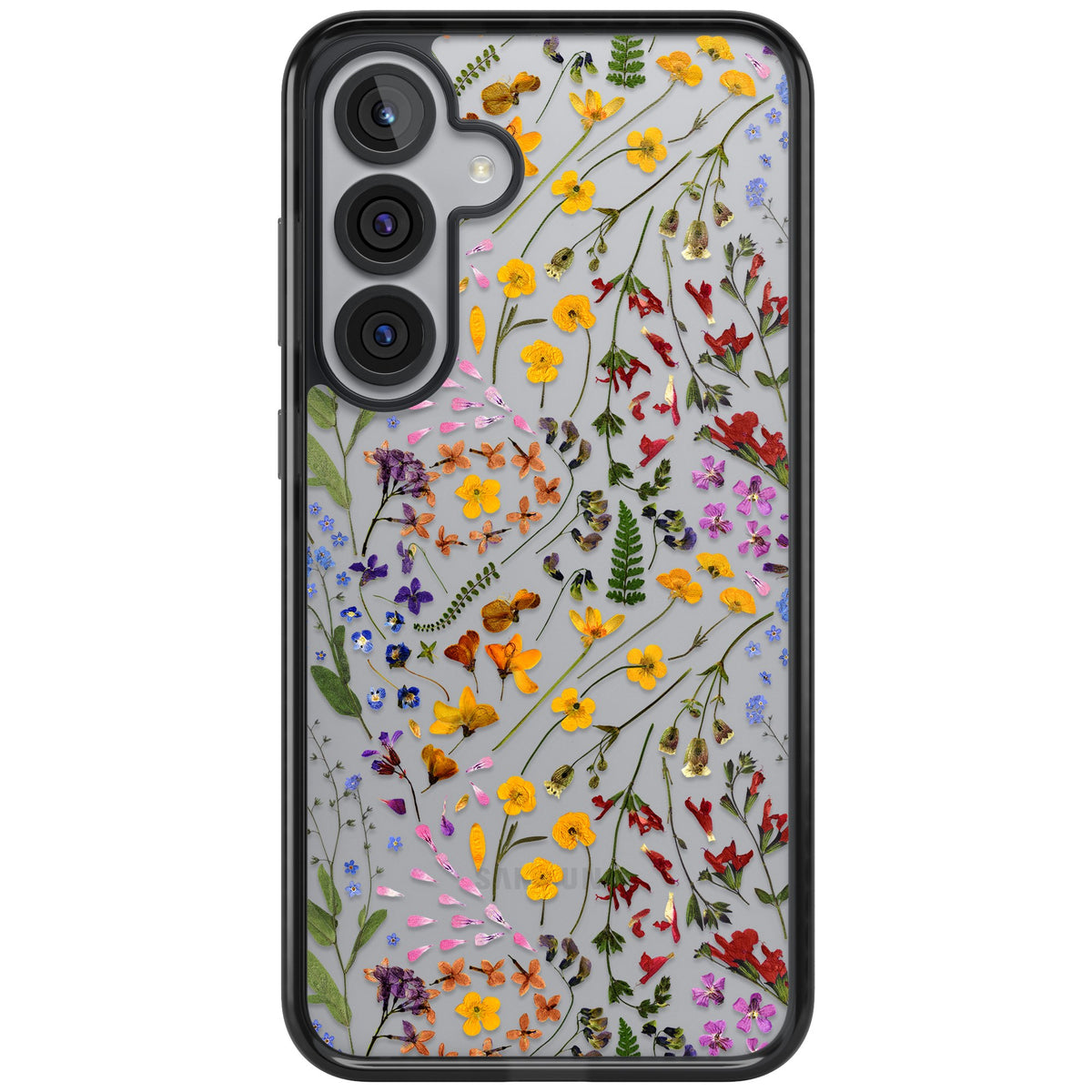 Wildflower Samsung S25 Plus / Samsung S26 / Samsung S26 Plus Impact Black Phone Case front
