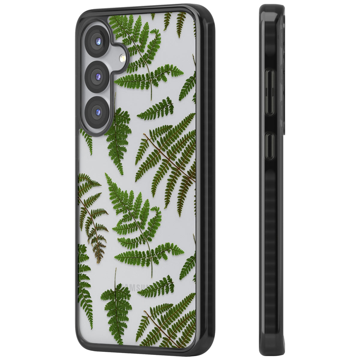 Leafy Ferns Samsung S25 / Samsung S25 Plus / Samsung S26 / Samsung S26 Plus Impact Black Phone Case side