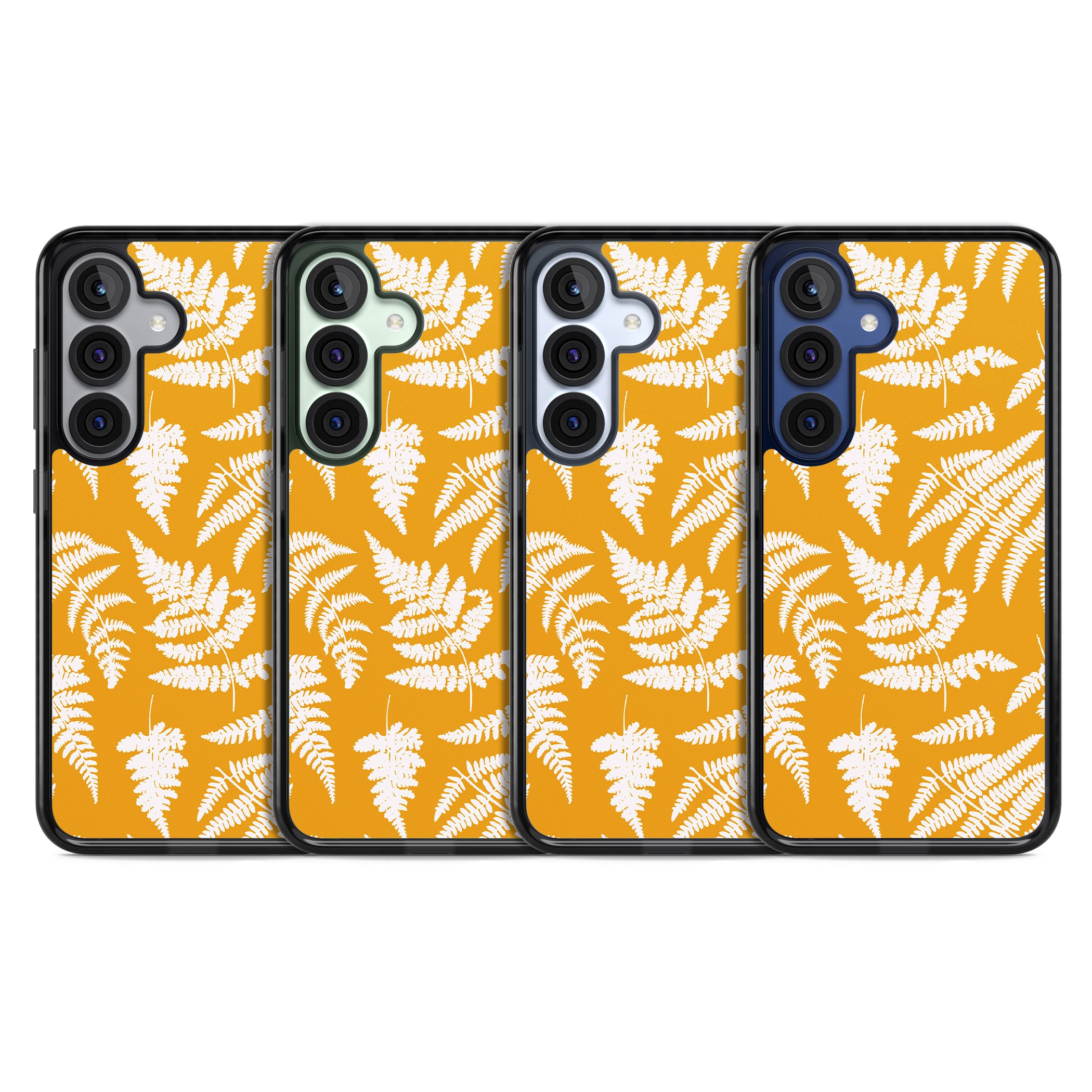 Fern Pattern On Yellow