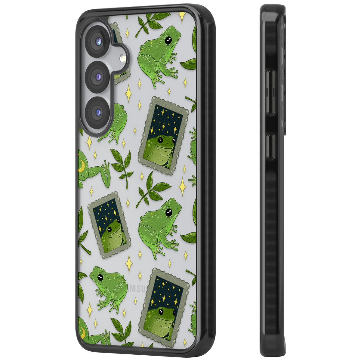 Starry Frog Stamps Samsung S25 / Samsung S25 Plus / Samsung S26 / Samsung S26 Plus Impact Black Phone Case side