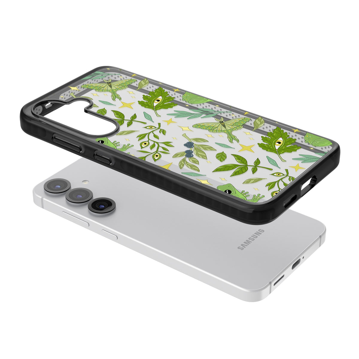 Forest Senses Samsung S25 / Samsung S25 Plus / Samsung S26 / Samsung S26 Plus Impact Black Phone Case angled
