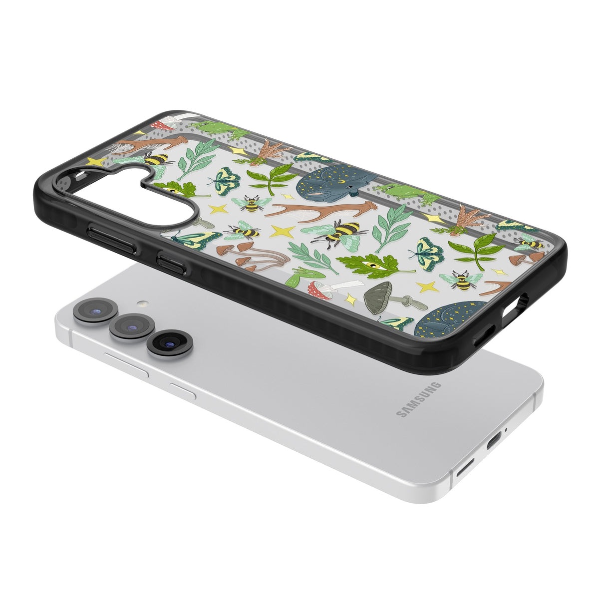 Woodland Dreams Samsung S25 / Samsung S25 Plus / Samsung S26 / Samsung S26 Plus Impact Black Phone Case angled