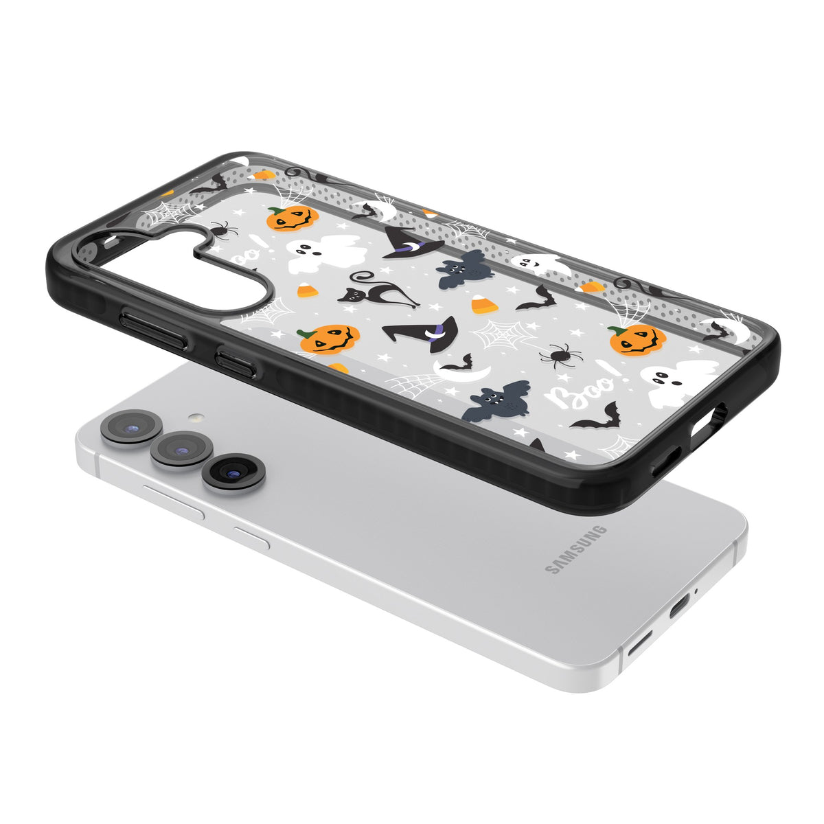 Halloween Mix Samsung S25 / Samsung S25 Plus / Samsung S26 / Samsung S26 Plus Impact Black Phone Case angled