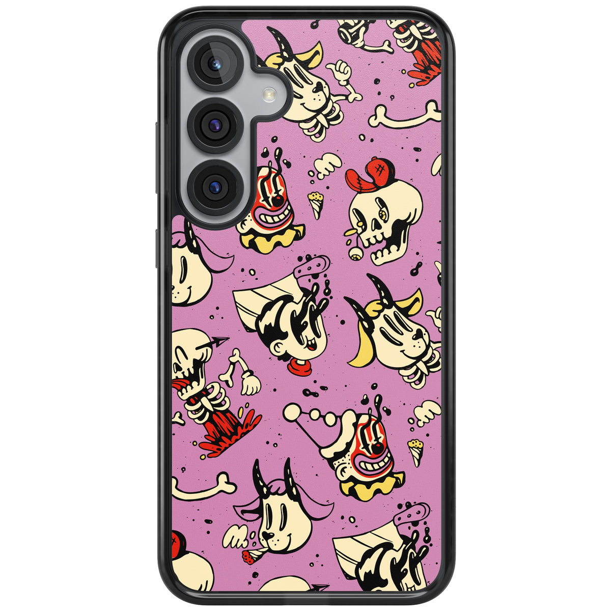 Violet Mischief Samsung S25 Plus / Samsung S26 / Samsung S26 Plus Impact Black Phone Case front