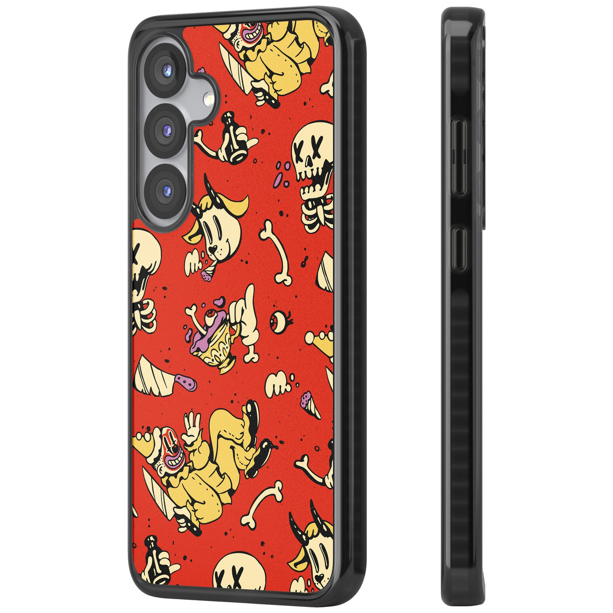 Crimson Carnival Samsung S25 / Samsung S25 Plus / Samsung S26 / Samsung S26 Plus Impact Black Phone Case side