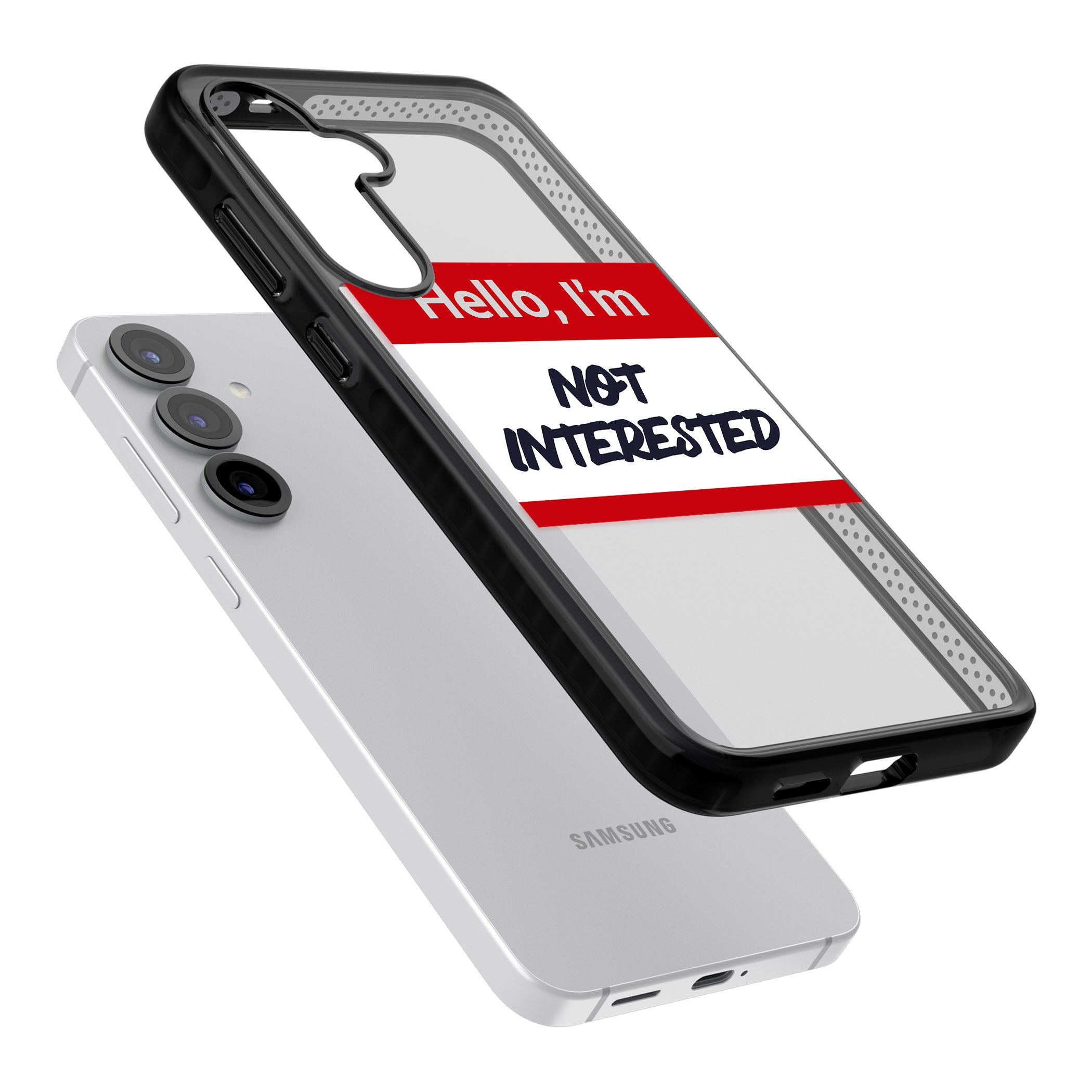 Funny Hello Name Tag Not Interested