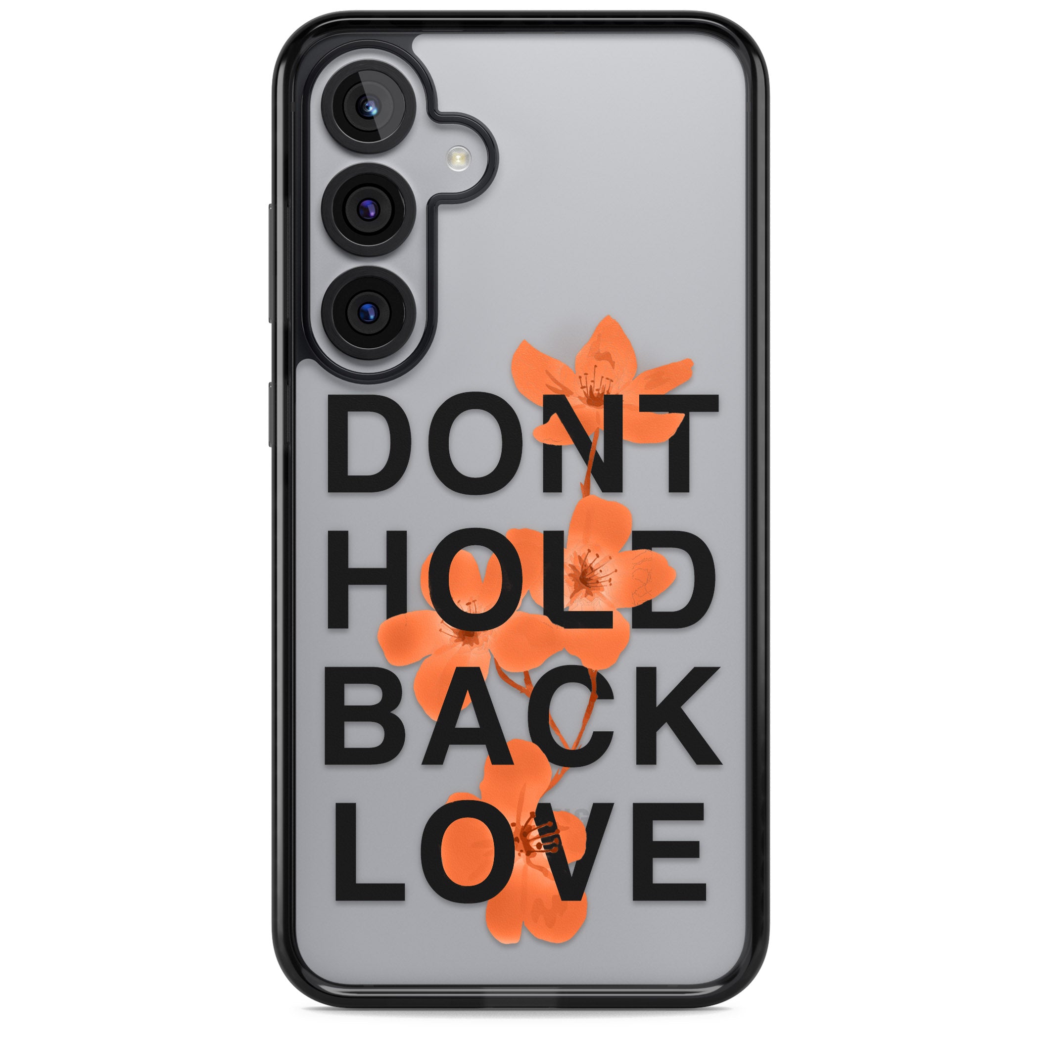 Don'T Hold Back Love Orange & Black