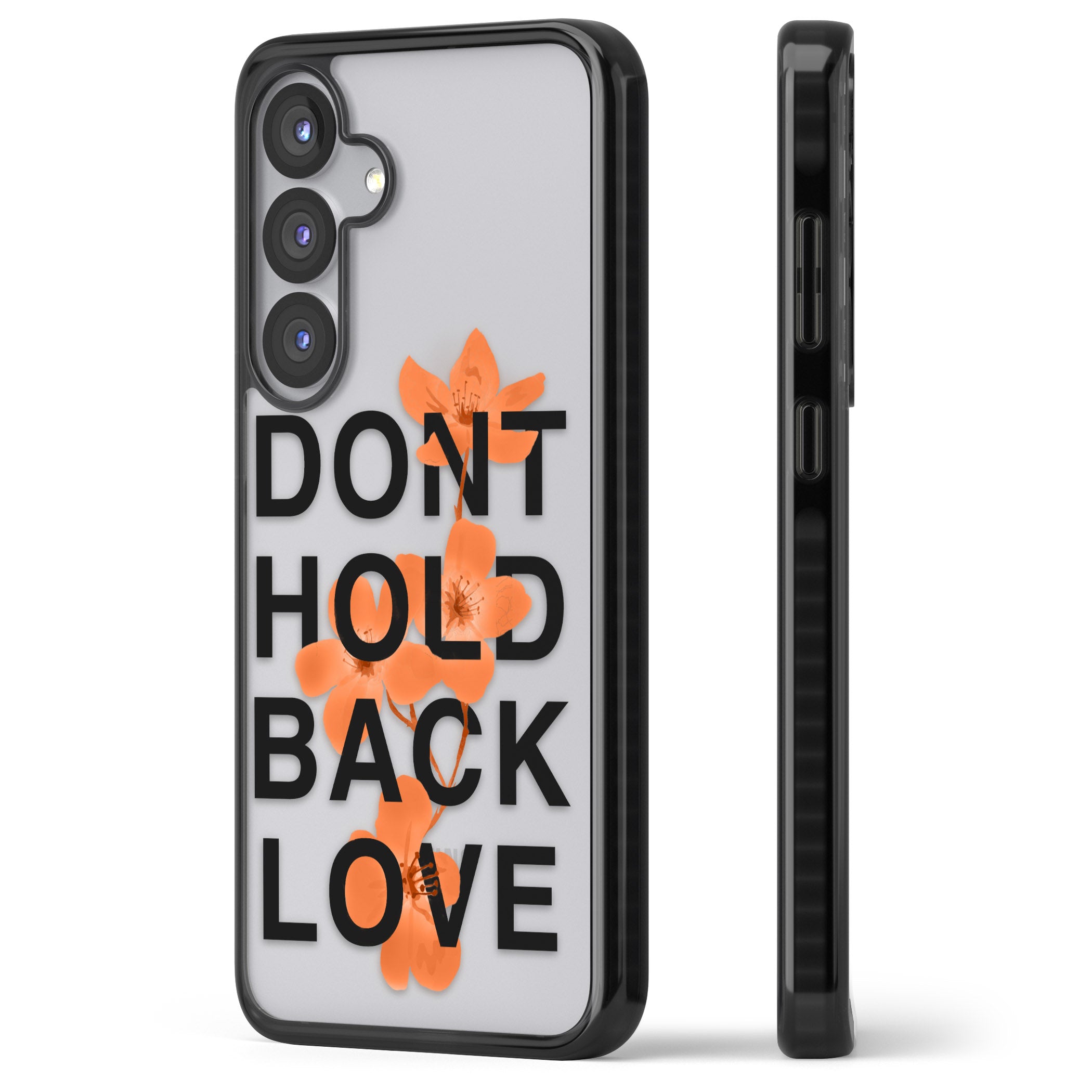 Don'T Hold Back Love Orange & Black