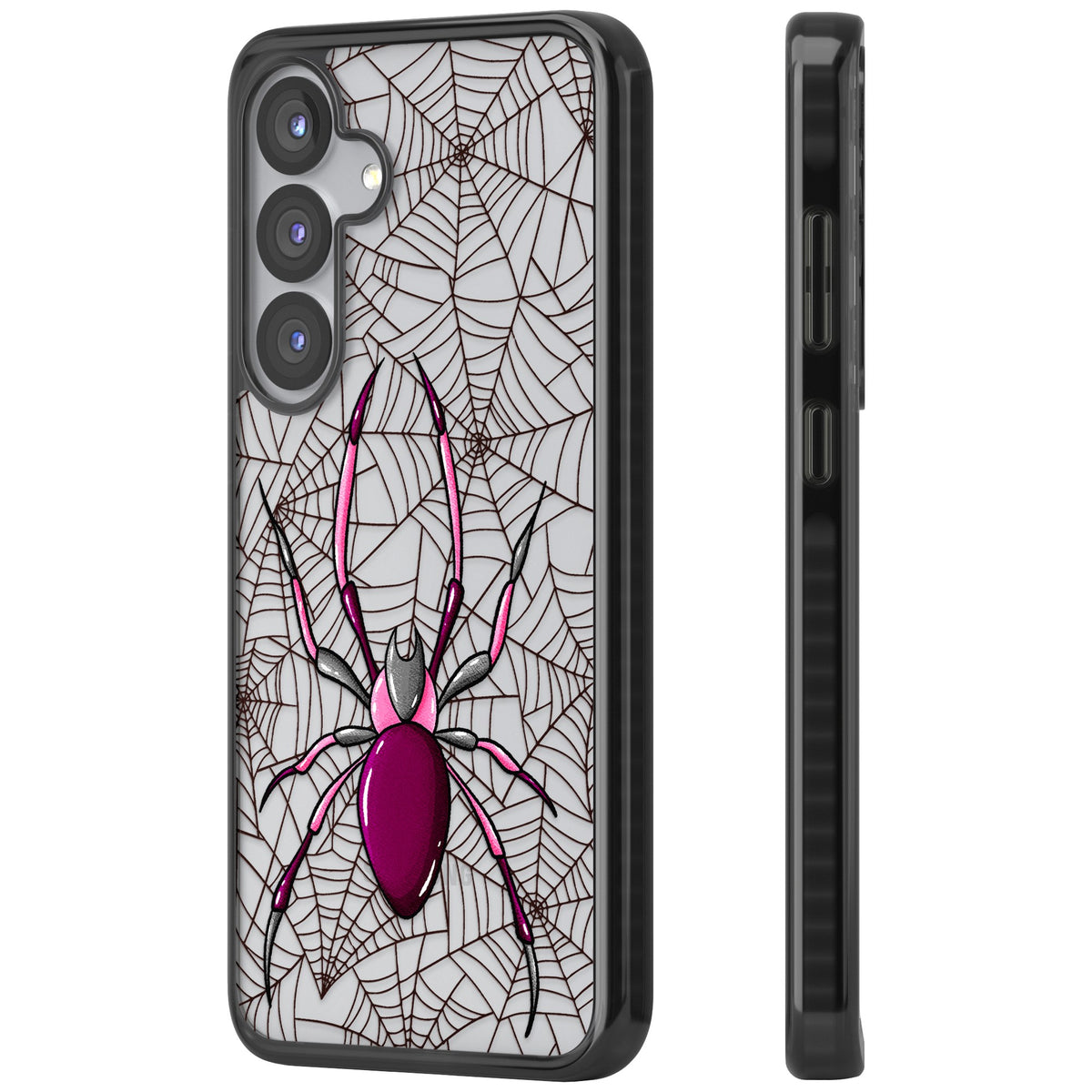 Arachnophobia Samsung S25 / Samsung S25 Plus / Samsung S26 / Samsung S26 Plus Impact Black Phone Case side