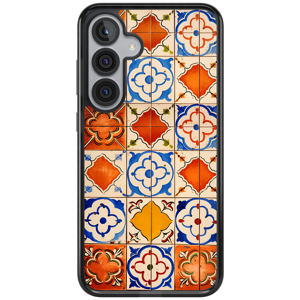 Spanish Mosaic Samsung S25 Plus / Samsung S26 / Samsung S26 Plus Impact Black Phone Case front