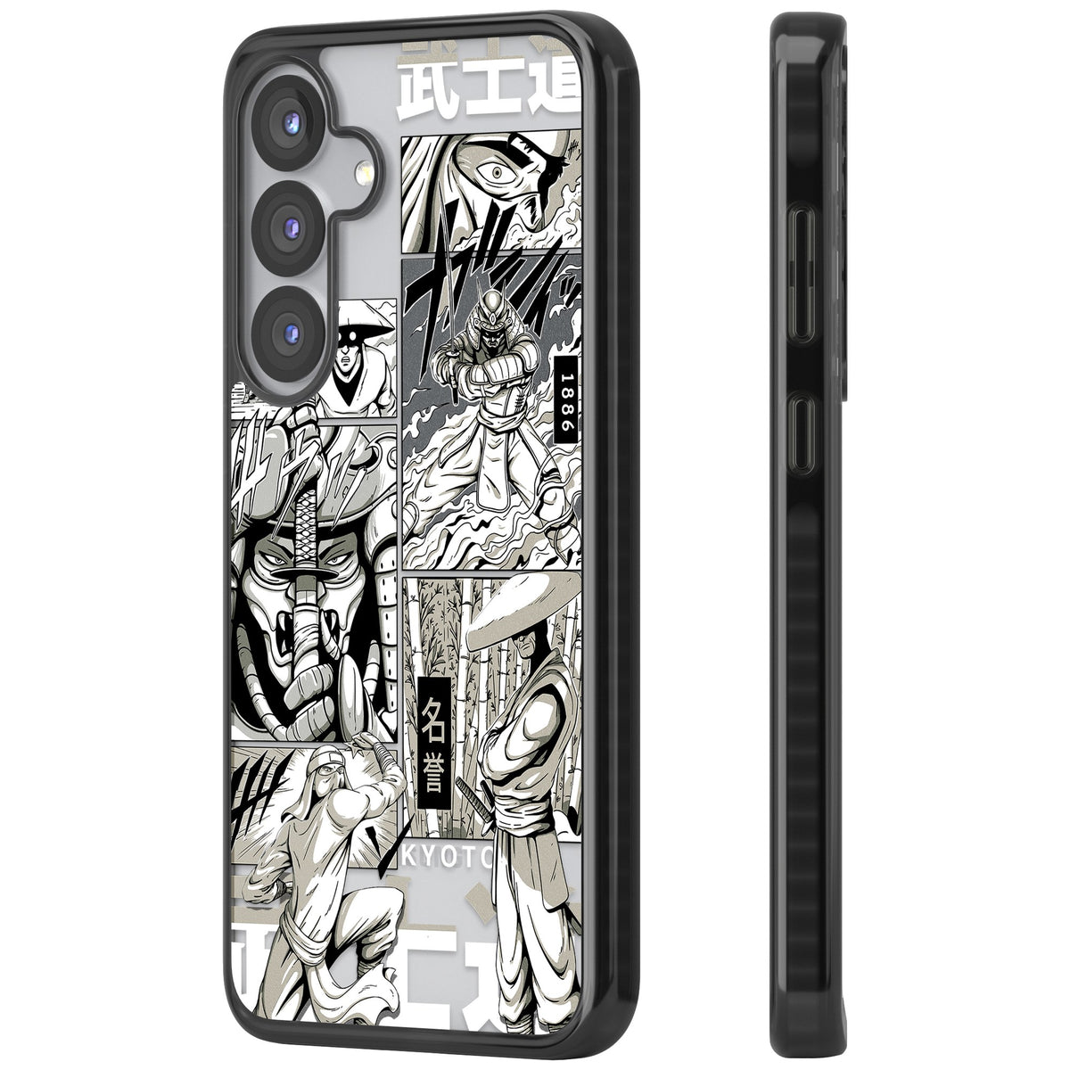 Kyoto Noir Samsung S25 / Samsung S25 Plus / Samsung S26 / Samsung S26 Plus Impact Black Phone Case side