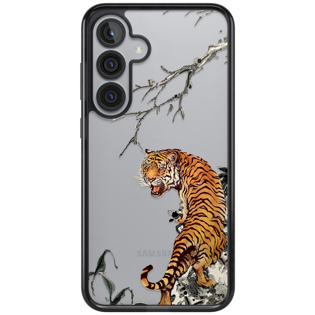 Roaring Tiger Samsung S25 Plus / Samsung S26 / Samsung S26 Plus Impact Black Phone Case front