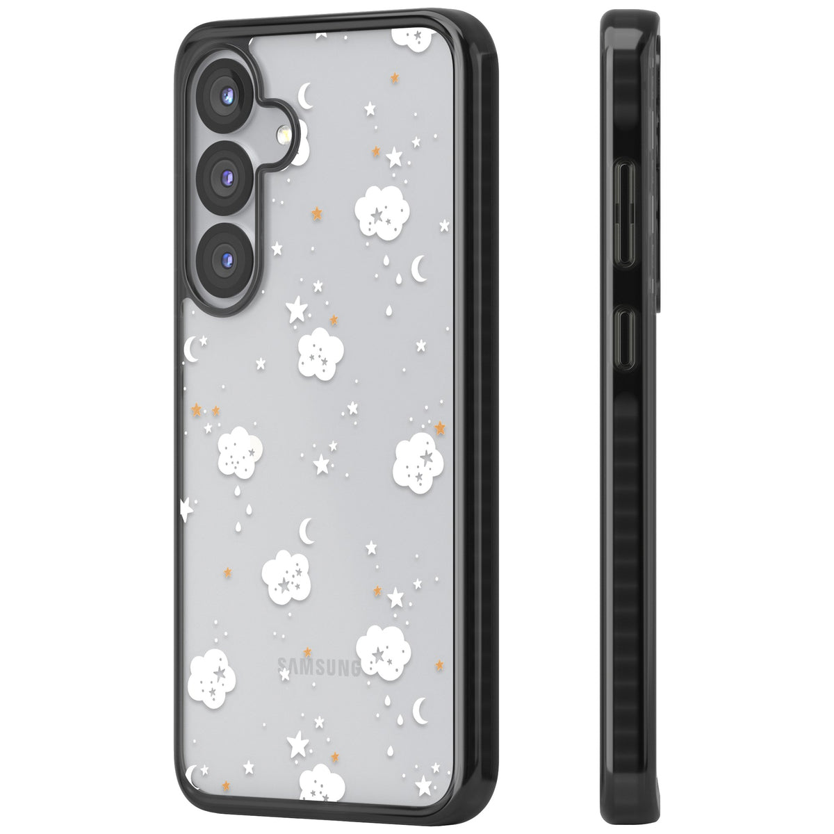 Starry Night Cloud Samsung S25 / Samsung S25 Plus / Samsung S26 / Samsung S26 Plus Impact Black Phone Case side