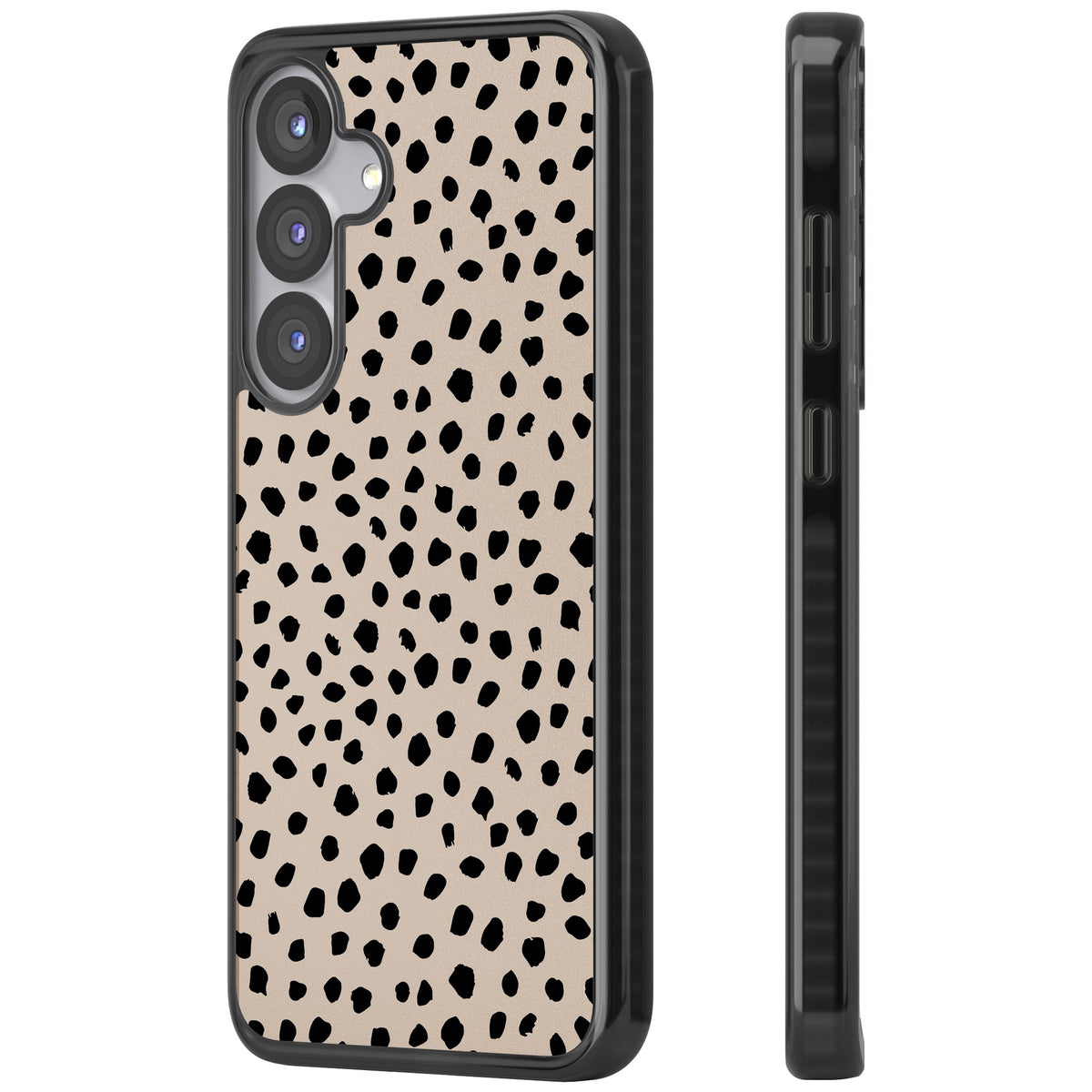 Coffee Dalmatian Samsung S25 / Samsung S25 Plus / Samsung S26 / Samsung S26 Plus Impact Black Phone Case side