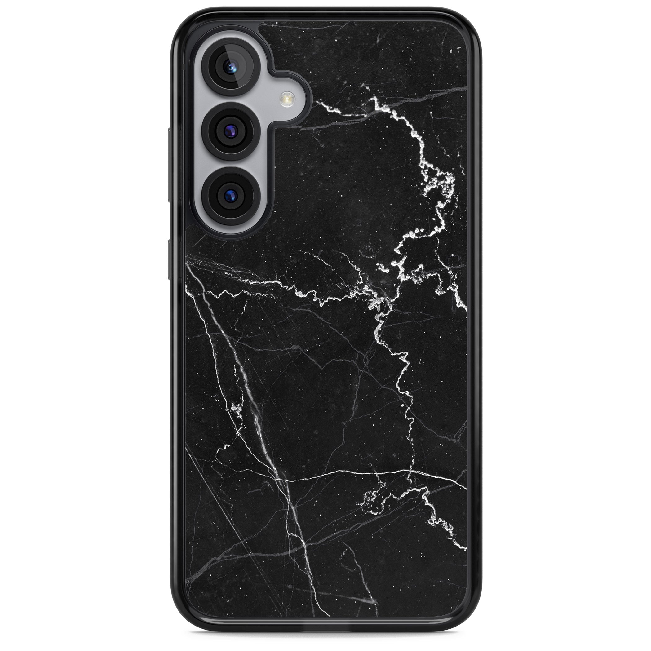 Bold Black Marble With White Texture