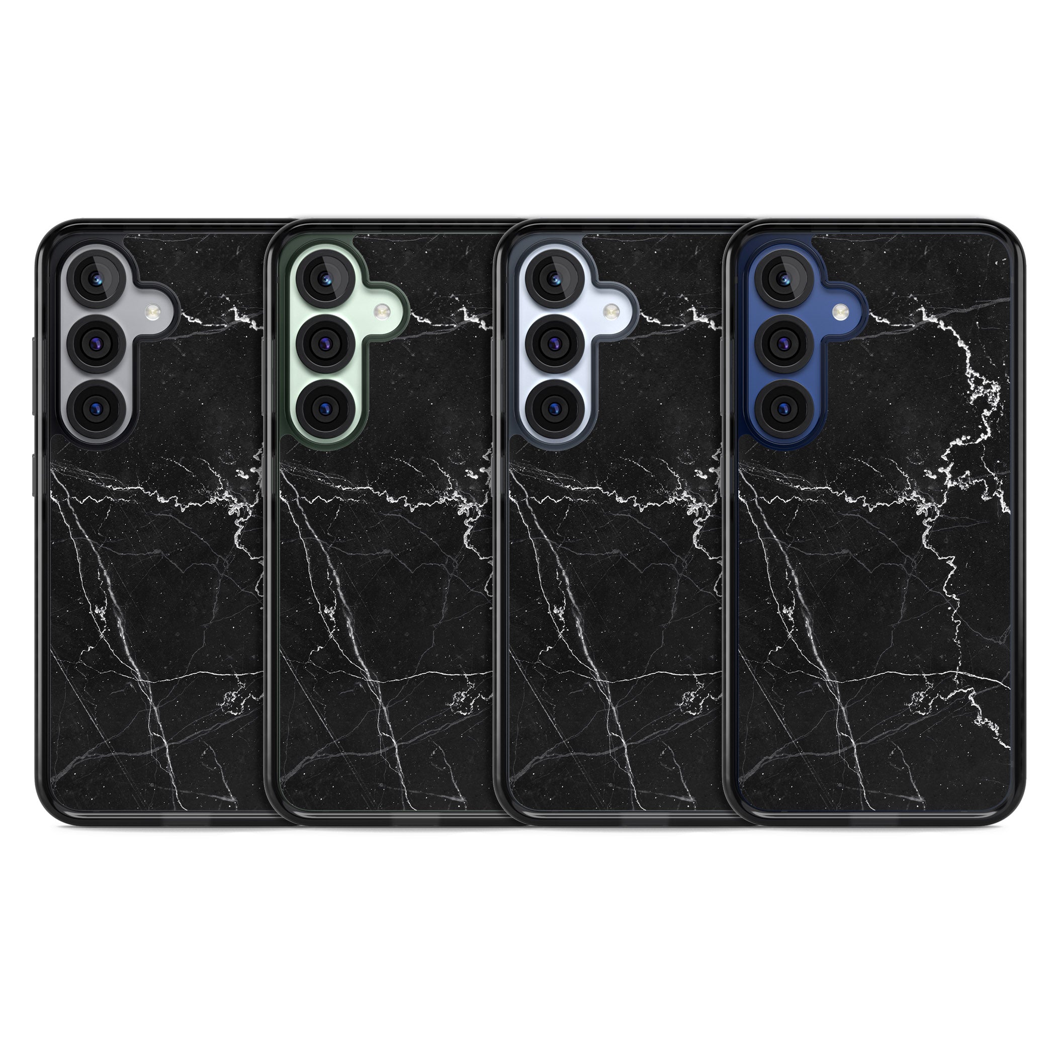 Bold Black Marble With White Texture