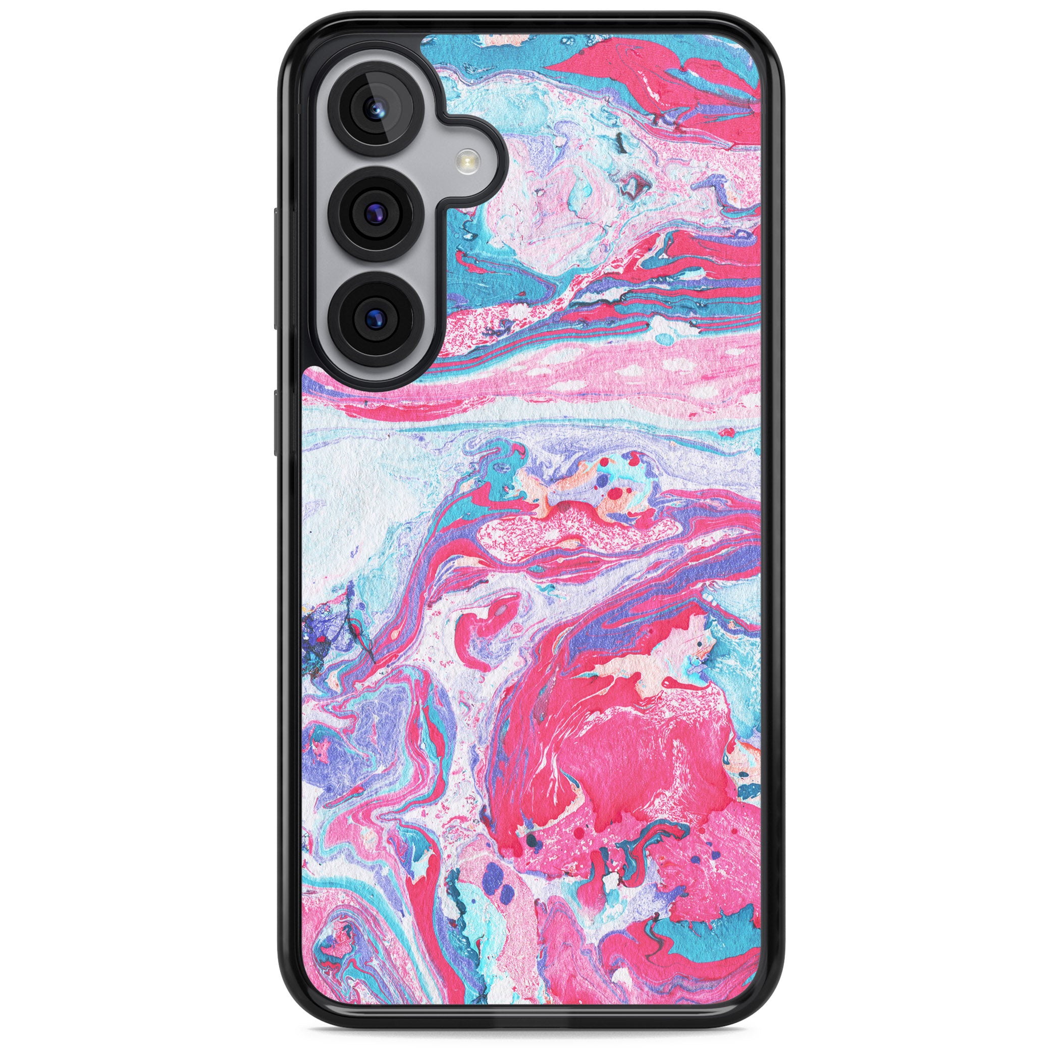 Pink, Blue & Purple Marbled Paper Pattern