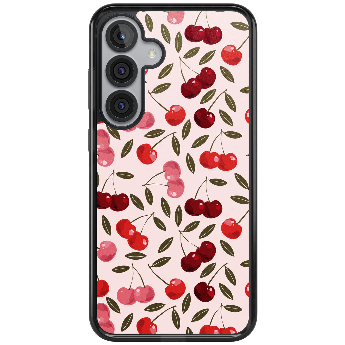 Cherry On Top (Pink) Samsung S25 Plus / Samsung S26 / Samsung S26 Plus Impact Black Phone Case front