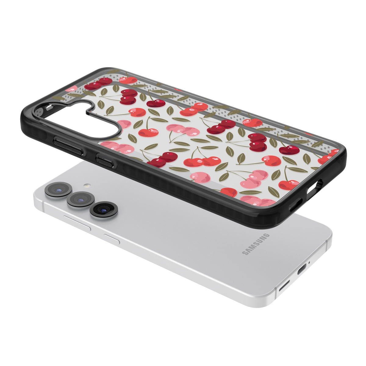 Cherry On Top Samsung S25 / Samsung S25 Plus / Samsung S26 / Samsung S26 Plus Impact Black Phone Case angled
