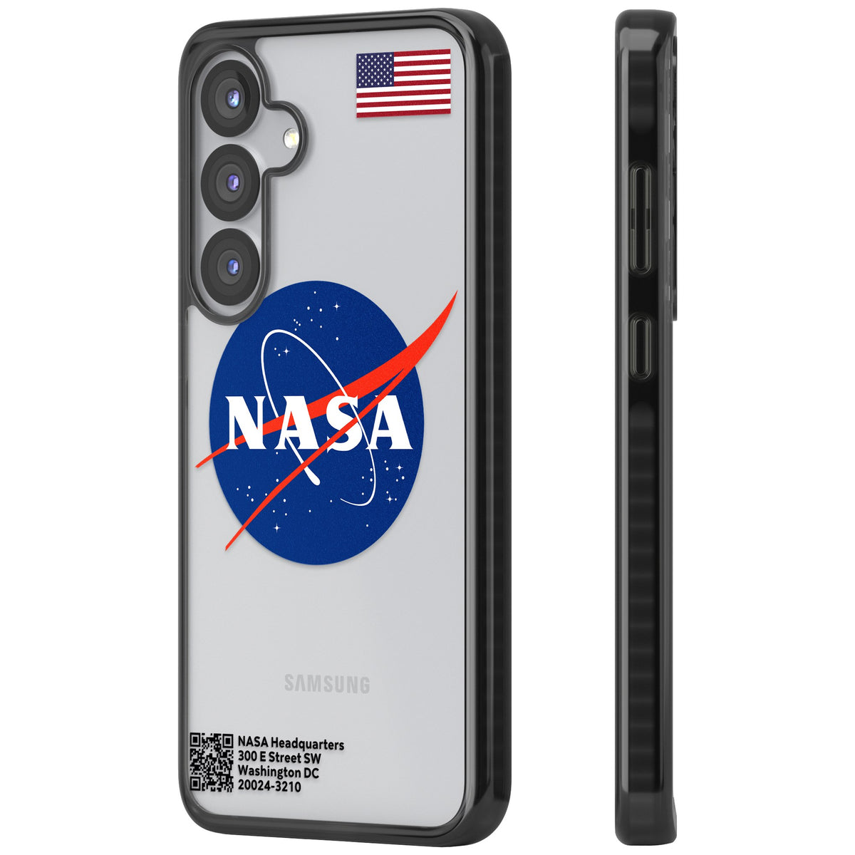 Nasa Meatball Samsung S25 / Samsung S25 Plus / Samsung S26 / Samsung S26 Plus Impact Black Phone Case side