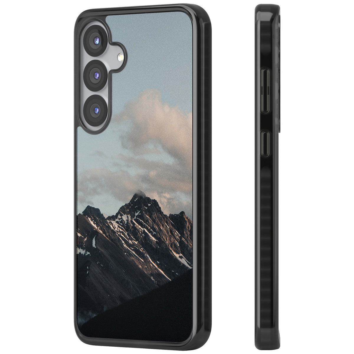 Twilight Mountain Samsung S25 / Samsung S25 Plus / Samsung S26 / Samsung S26 Plus Impact Black Phone Case side