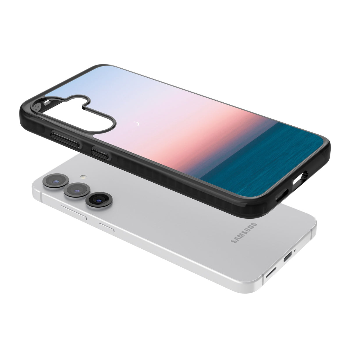 Twilight Horizon Samsung S25 / Samsung S25 Plus / Samsung S26 / Samsung S26 Plus Impact Black Phone Case angled